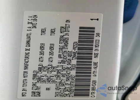 2024 Toyota Tacoma Double Cab из США, поврежденный, VIN 3TYKB5FN1RT014927